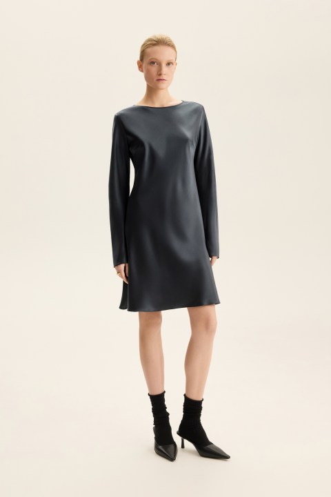 Платье мини с длинным рукавом Ava