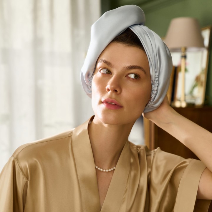 Шелковый тюрбан для сушки волос